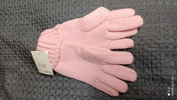 Fiebig Fingerhandschuhe rosa Mädchen Strickhandschuhe