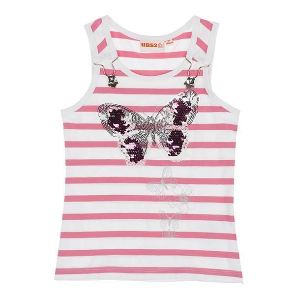 UBS2 Top T-Shirt mit Wendepailetten Mädchen Schmetterling