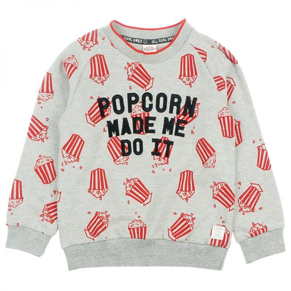 Sturdy Popcorn Power Sweater grau melange Junge