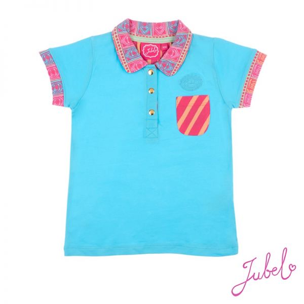 Jubel Bombay Festival Polo Shirt blau Mädchen