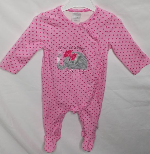 Stummer Overall Schlafanzug Mädchen pink Elefant