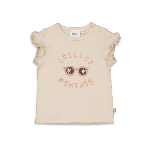 Feetje - Flamingo T-Shirt Mädchen Sommer offwhite