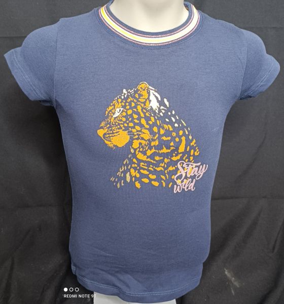Vinrose T-Shirt Mädchen navy Leopard