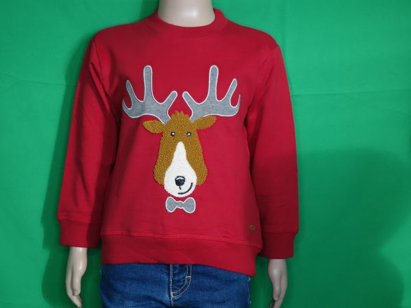 Hust and clair Sweater Pullover Junge rot Elch
