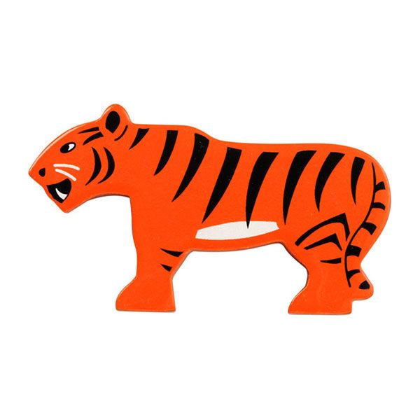 Lanka Kade Holztier Tiger bunt bemalt
