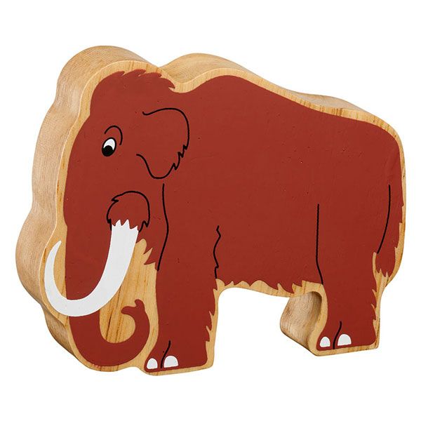 Lanka Kade Mammut Holztier brown bedruckt
