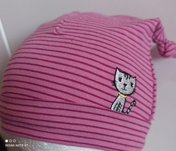 Bondi Mütze Katze pink Mädchen